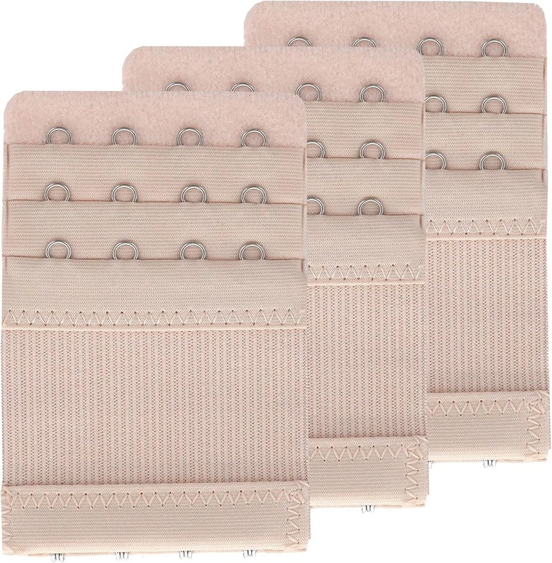 SAMGU Store Bra Extenders 4 Hooks Women's Soft Stretchy Bra Extension Strap, 3 Pieces - Image 1
